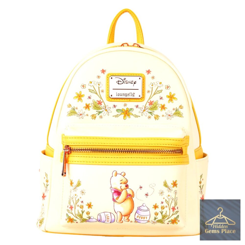 Mini Backpack Shoulder Bag Faux Leather Adjustable Straps 5 Pockets